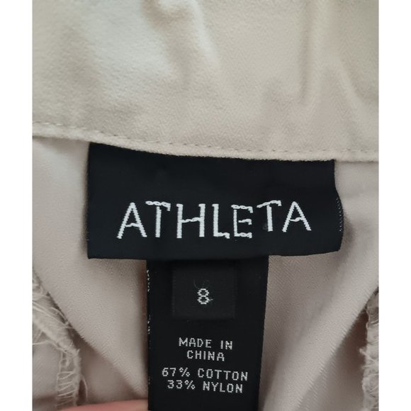 Athleta 8 Tan Cargo Pocket Outdoor Hiking Camping Casual Pants - Picture 6 of 7